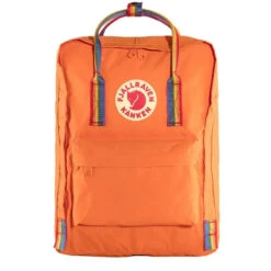 Fjallraven Kanken Classic Backpack Burnt Orange Rainbow Pattern